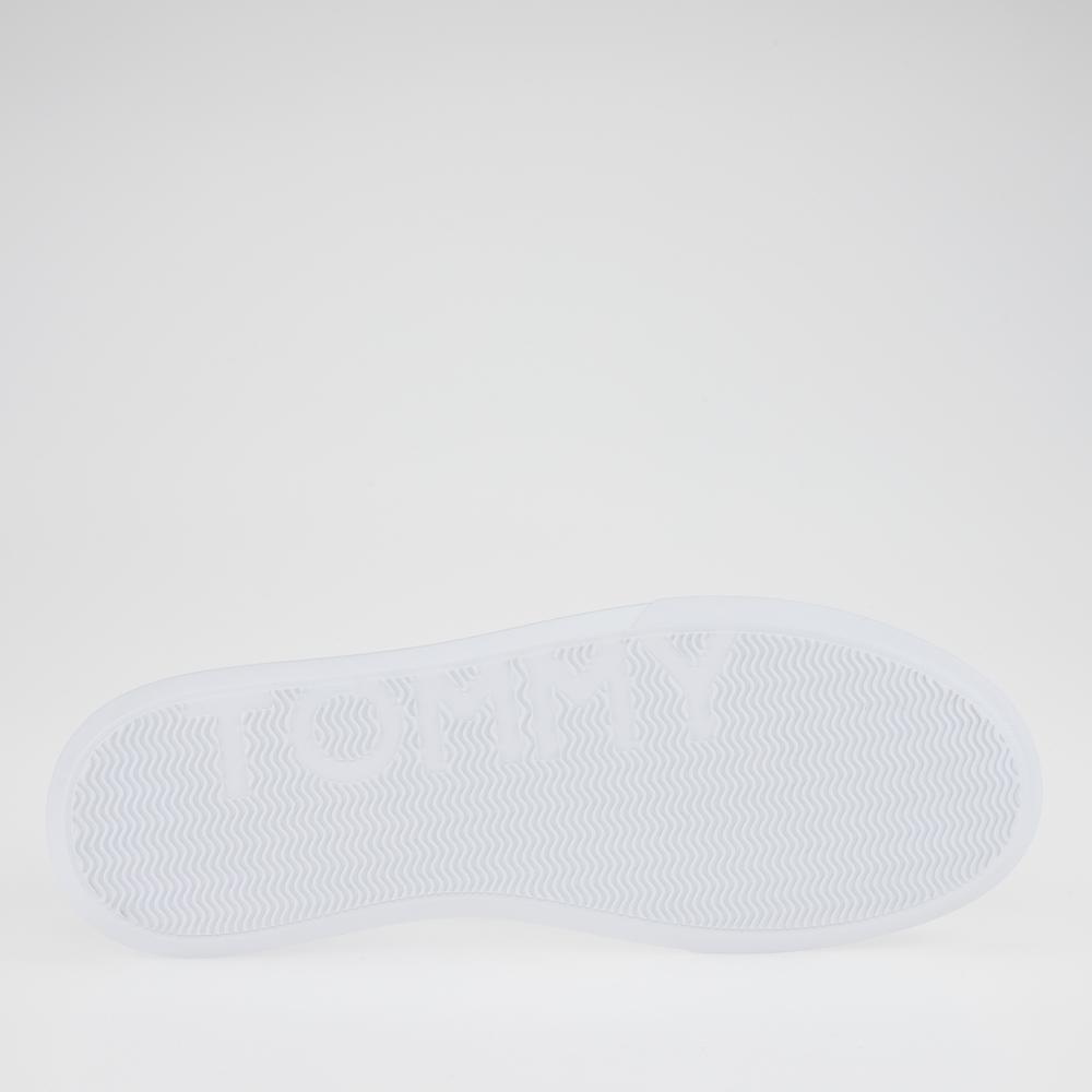 Topánky Tommy Hilfiger Corporate Leather Cup Stripes FM0FM04732-YBS - biele