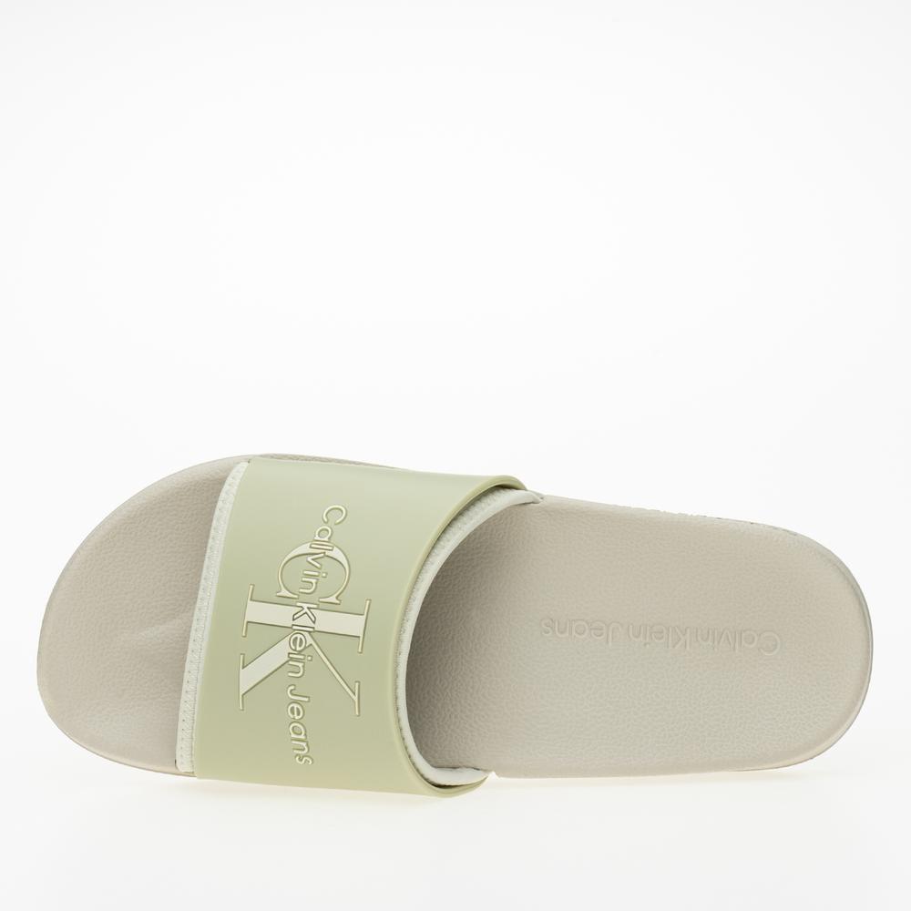 Klapky Calvin Klein Slide Monogram TPU YW0YW00585-0F4 - zelené