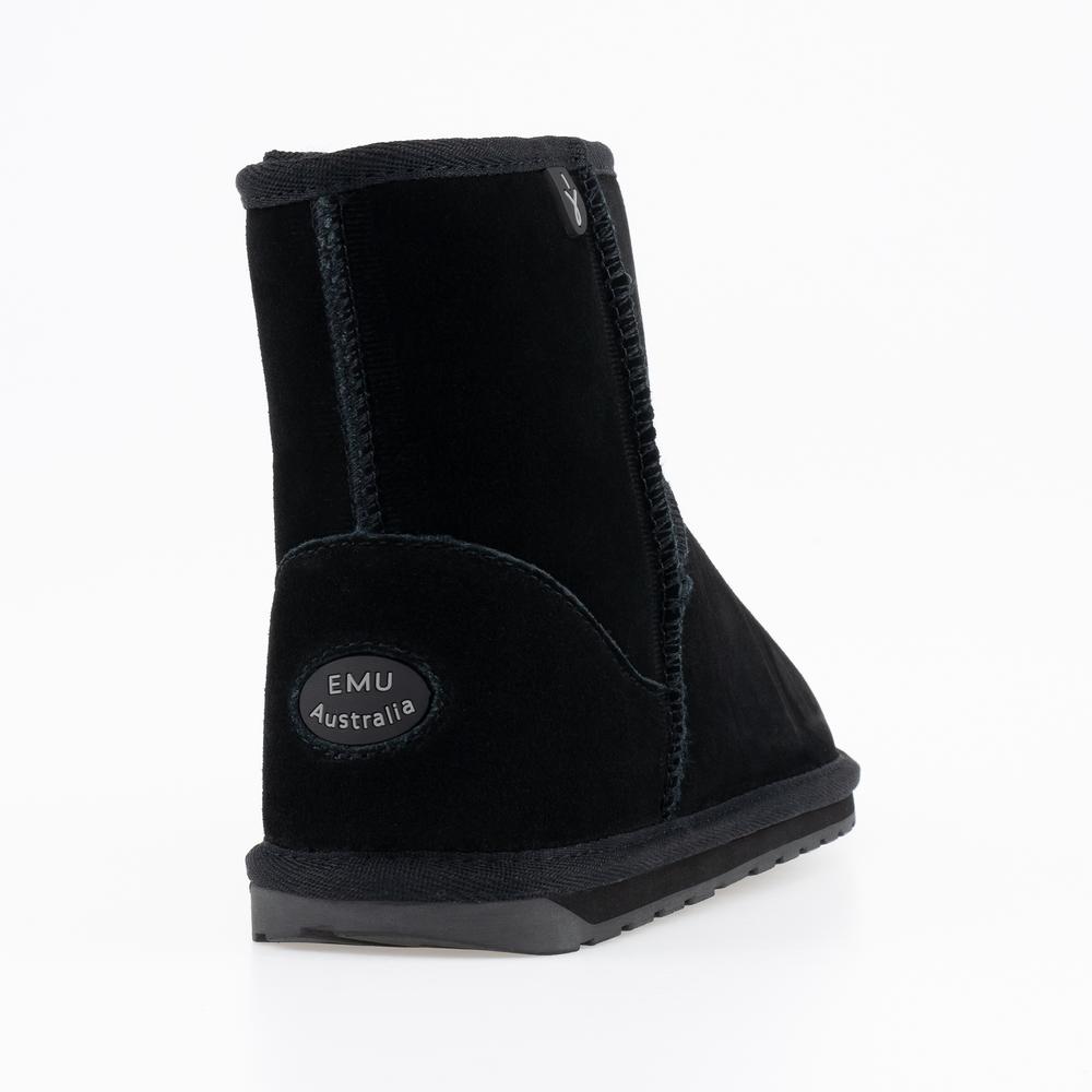 Topánky Emu Australia Wallaby Mini Teens T10103BLAK - čierne