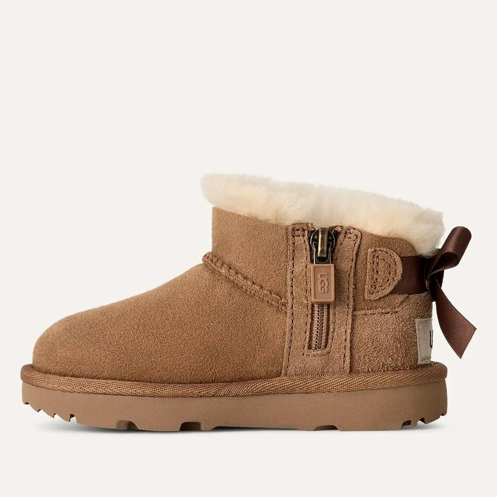 Detské topánky Ugg Toddlers Ultra Mini Bailey Bow Boot 1185920T-CHE - hnedé