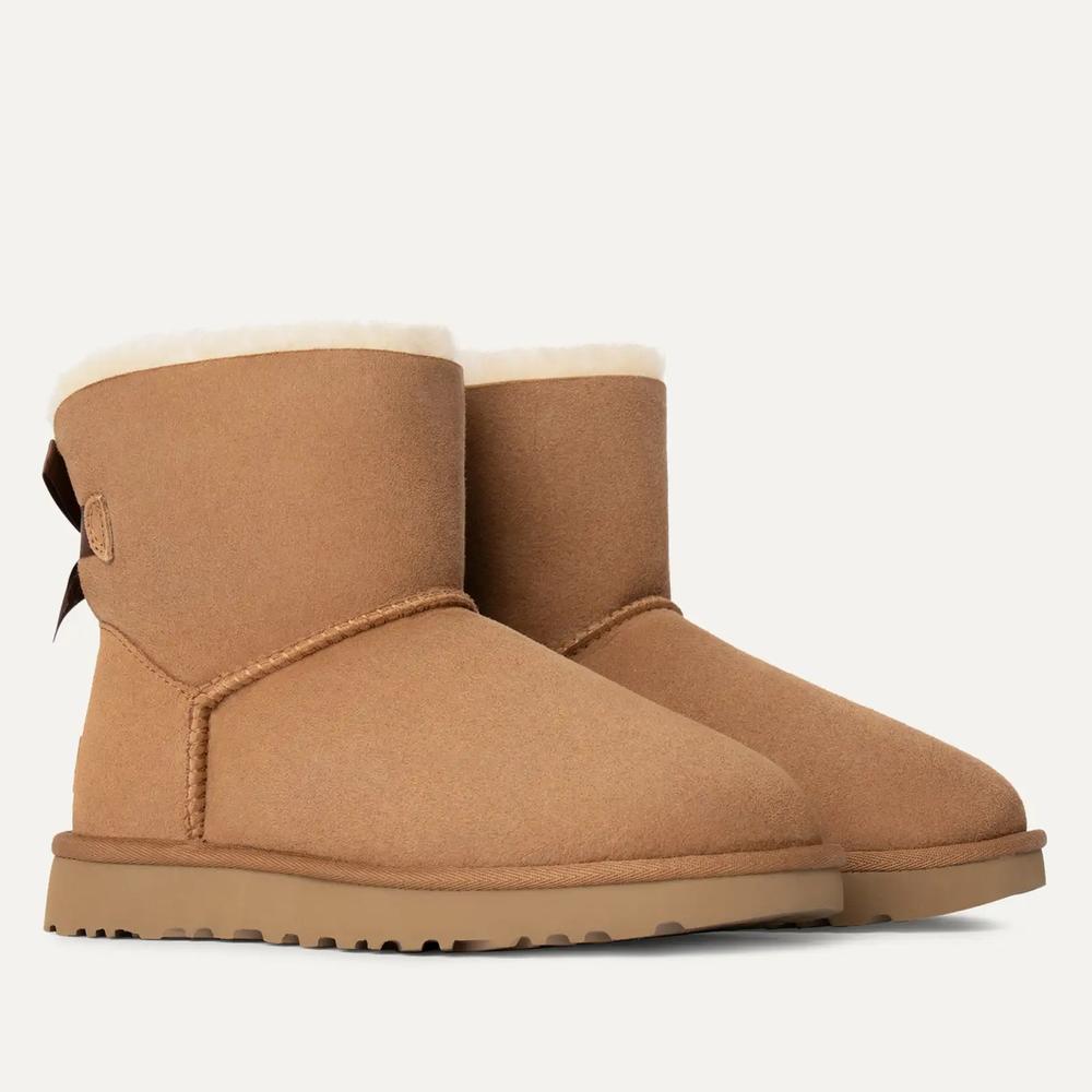 Topánky dámske UGG W Mini Bailey Bow II 1016501-CHE - hnedé