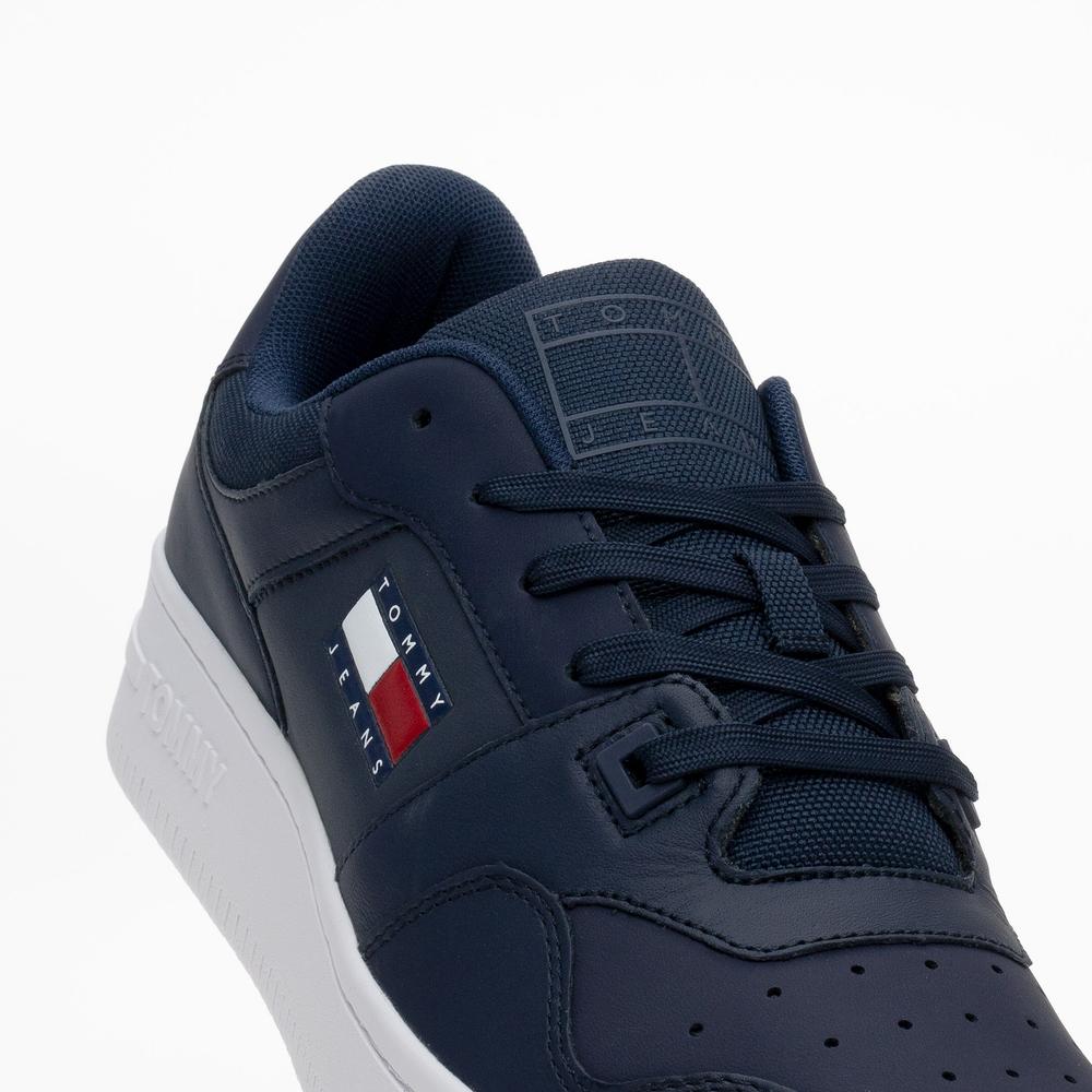 Topánky Tommy Jeans Retro Basket EM0EM00955-C87 - modré