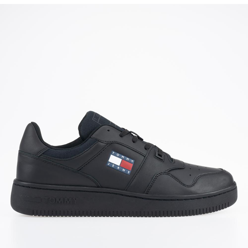 Topánky Tommy Jeans Retro Basket EM0EM00955-0GK - čierne