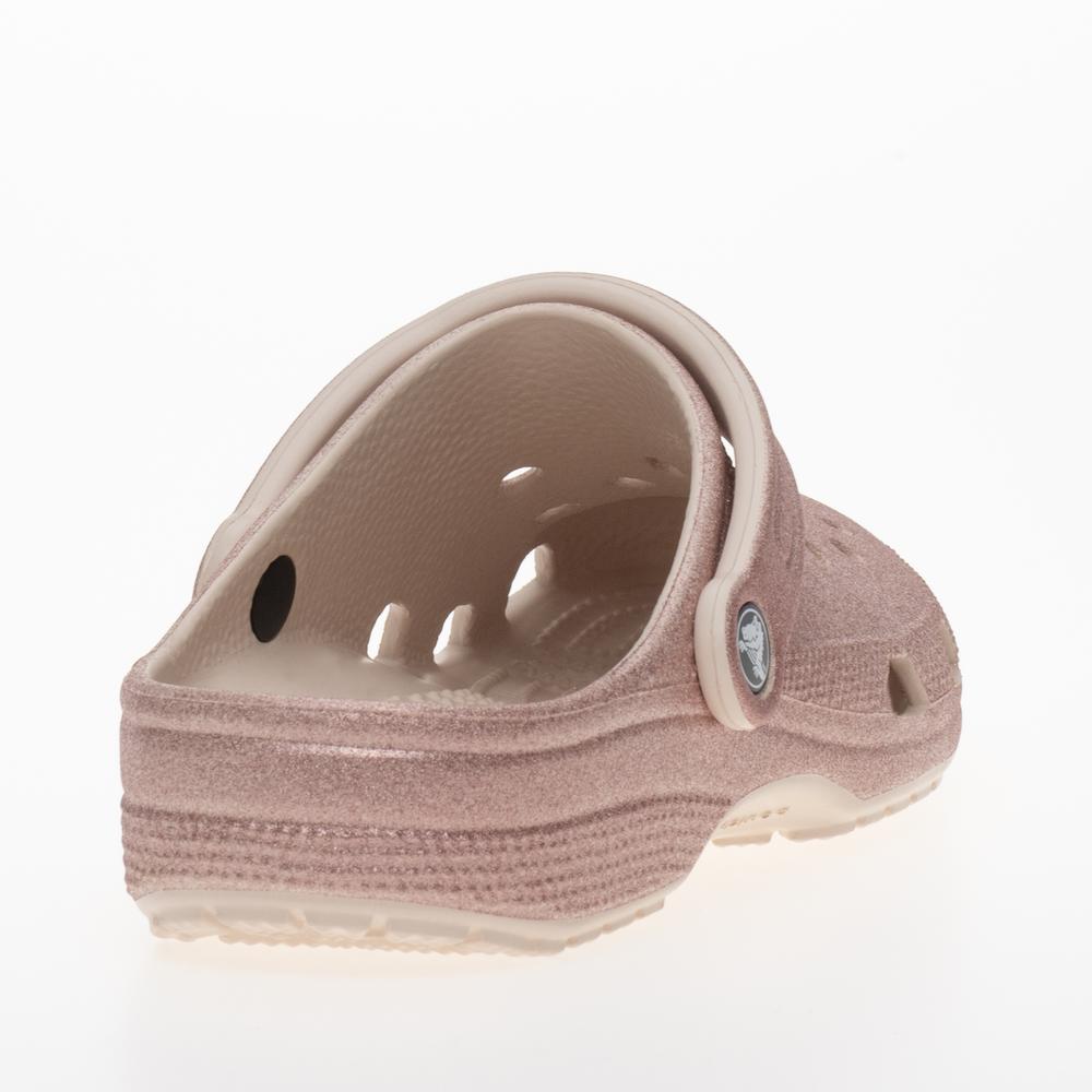 Klapky Crocs Classic Glitter Clog K 206993-6WV - ružové