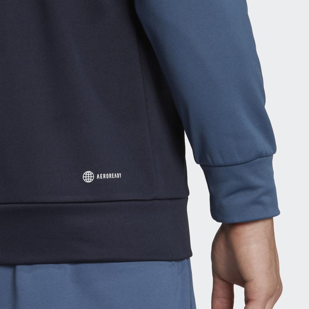 Blúza adidas Aeroready Game And Go Big Logo Hoodie HK9827 - tmavomodré