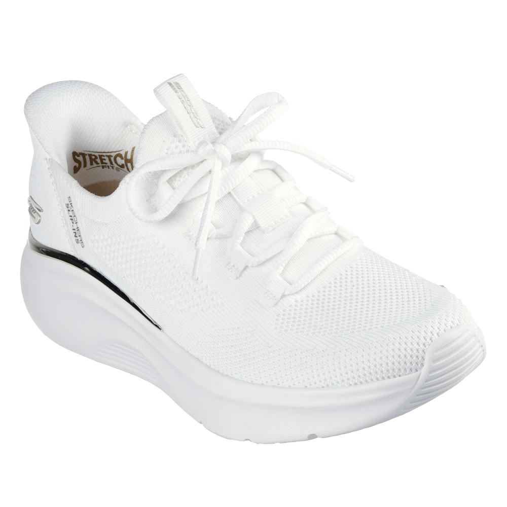 Dámske topánky Skechers Slip-ins Bobs Sport B Love Tru Delight 117617WHT - biele