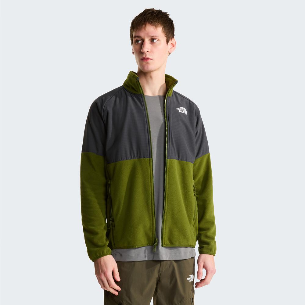 Mužský blúza The North Face 100 Glacier Heavyweight Full-Zip Fleece 0A89JGM6D1 - zelené
