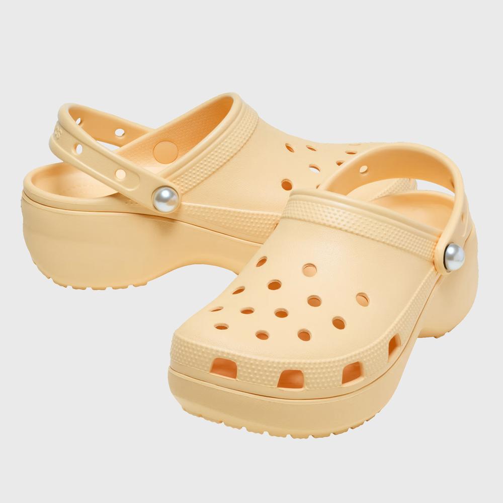 Klapky Crocs Classic Platform 211231-78Z - pomarančové
