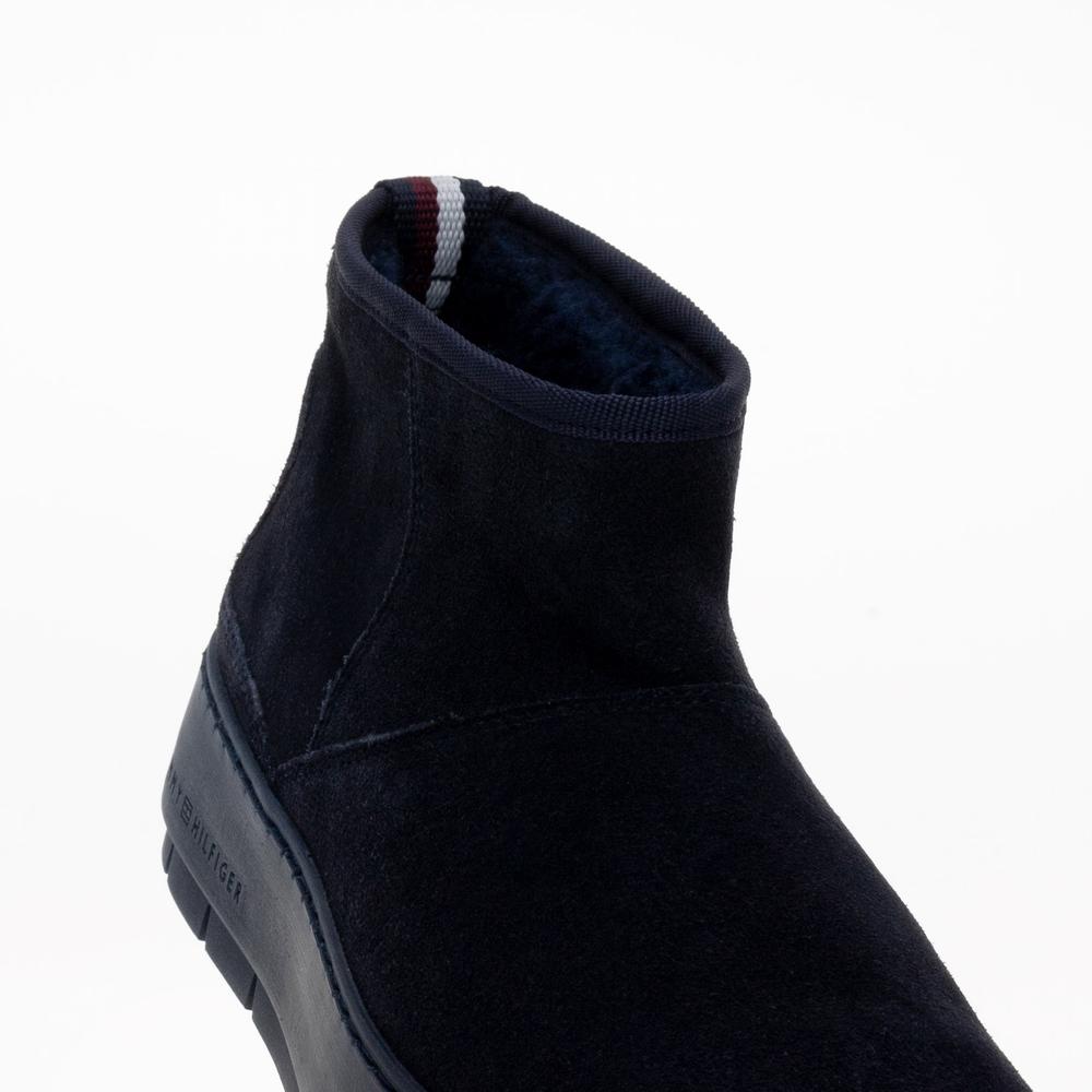 Topánky Tommy Hilfiger Cool Suede Snowboot FW0FW07662-DW6 - tmavomodré