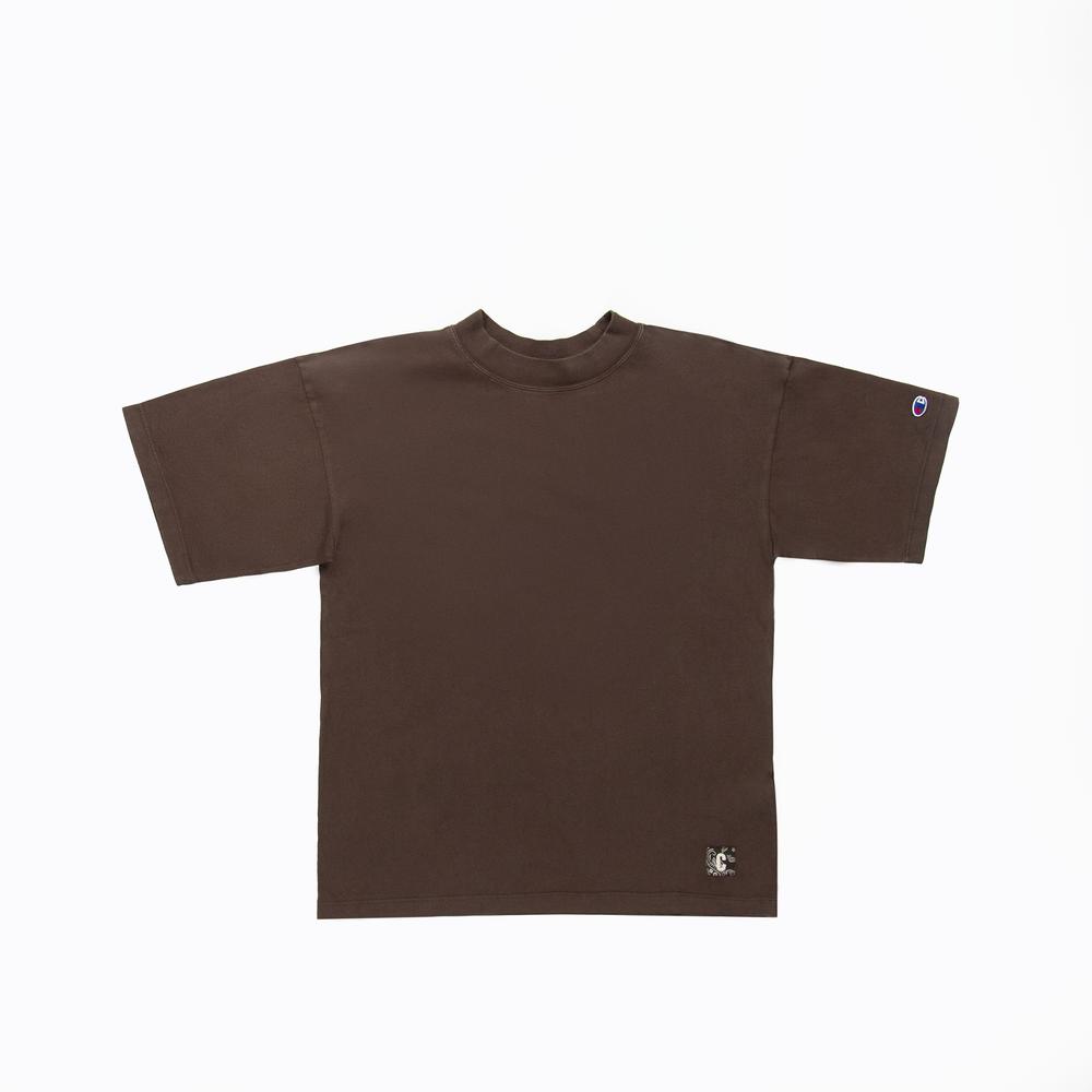 Tričko Champion Crewneck 117449-MS663 - hnedé