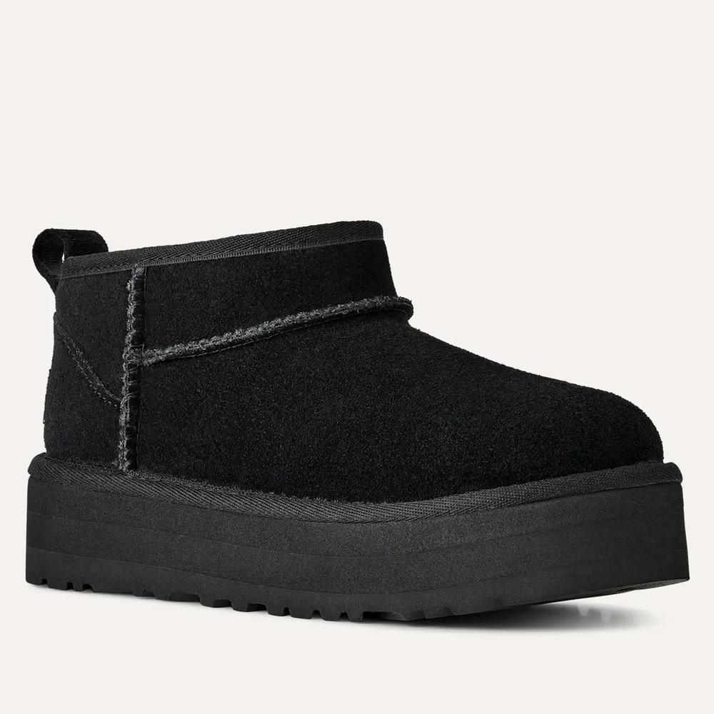 Detské topánky Ugg Classic Ultra Mini Platform 1157791K-BLK - čierne