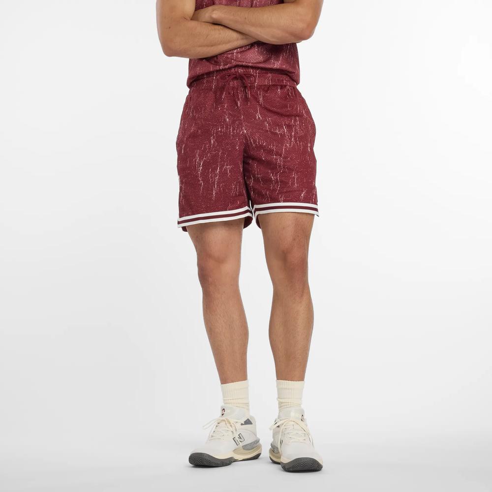 Pánske šortky New Balance MS53610MHB - bordóvé