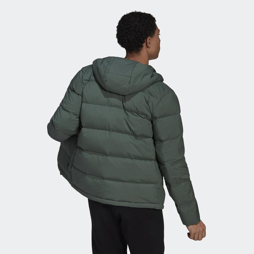 Bunda adidas Helionic Hooded Down HG8749 - zelené