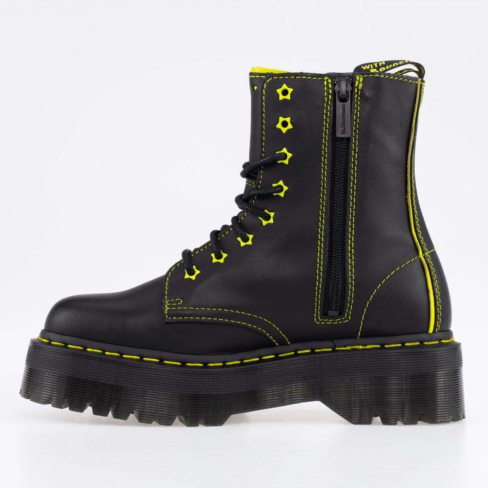 Topánky Dr. Martens Jadon II Neon Star Leather Platform 27617002 - čierne