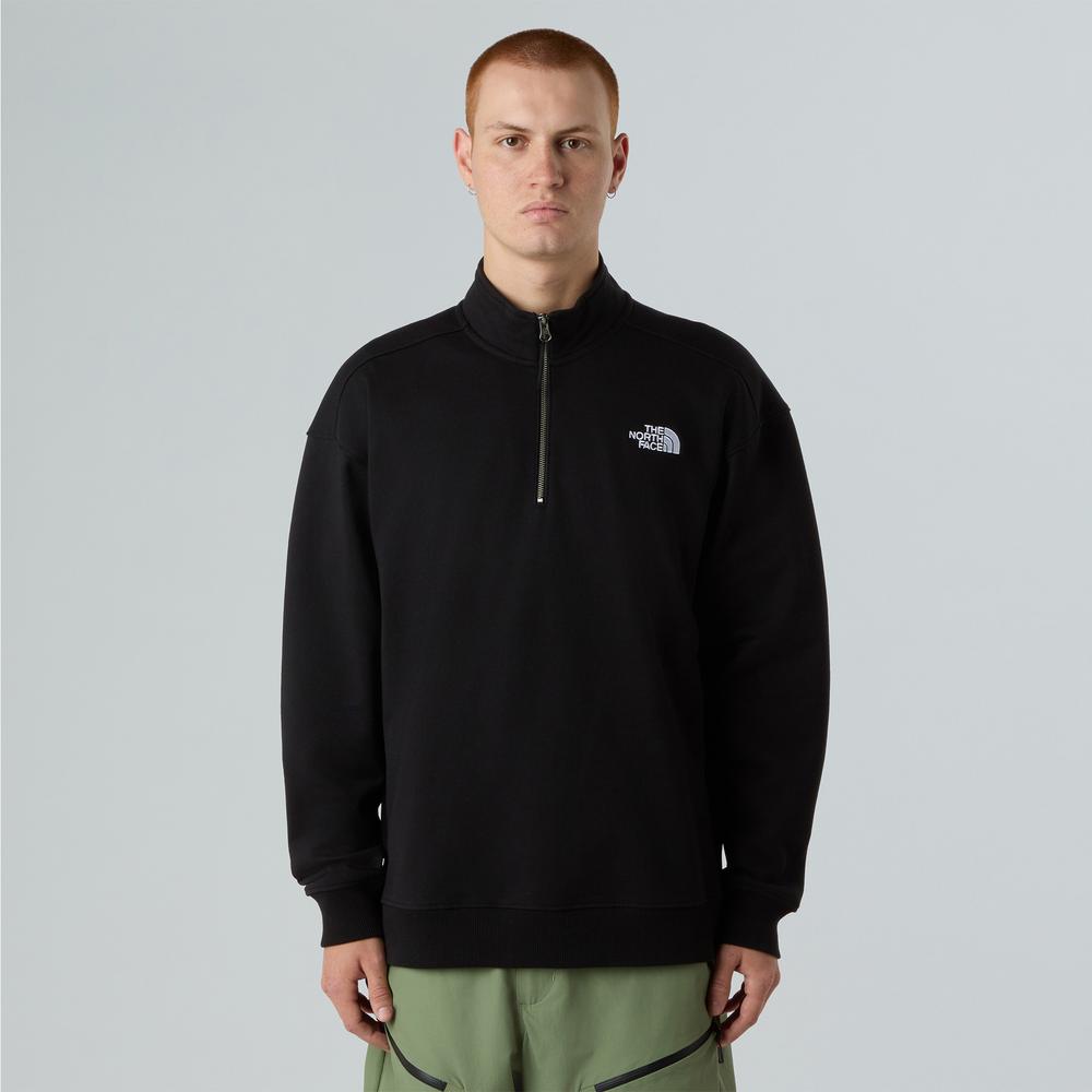 Blúza pánske The North Face Oversize 1/4 Zip Crew 0A8F24JK31 - čierne