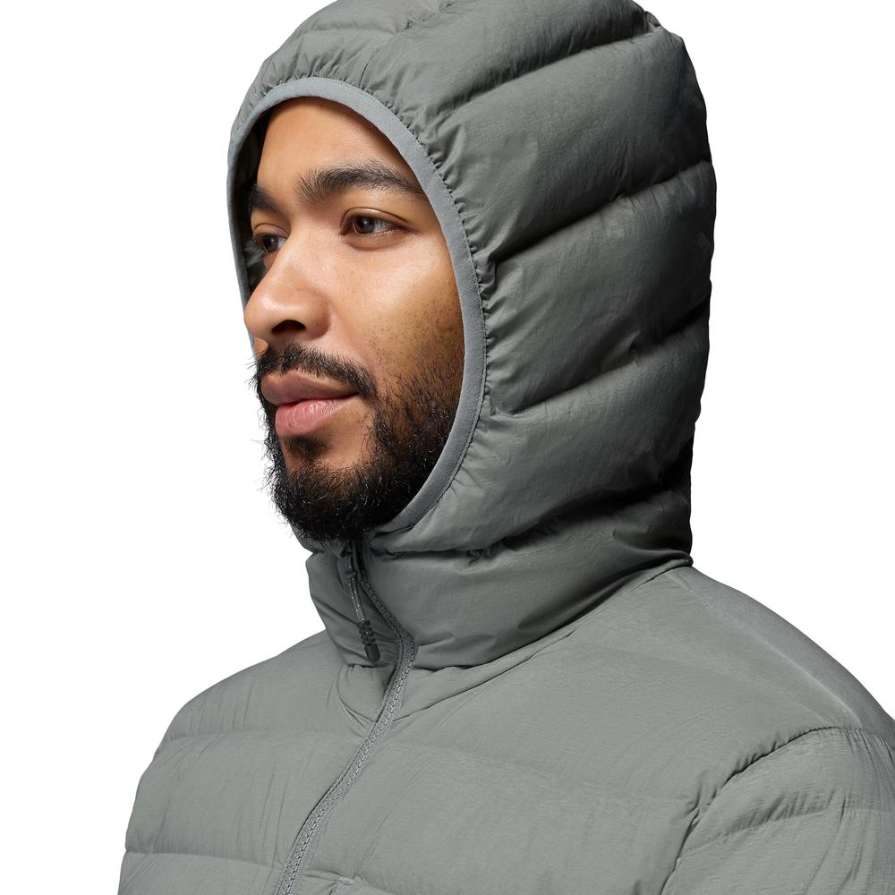 Mužský bunda Columbia Peak Down Hooded 2133972342 - šedý