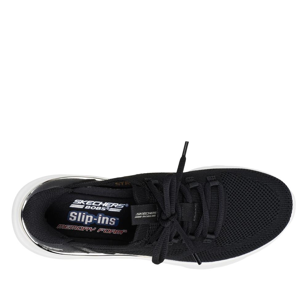 Dámske topánky Skechers Slip-ins Bobs Sport B Love Tru Delight 117617BLK - čierne