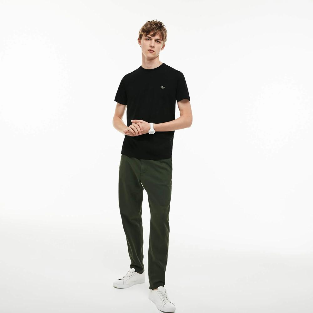 Tričko Lacoste Crew Neck Pime Cotton Jersey TH6709-031 - čierne