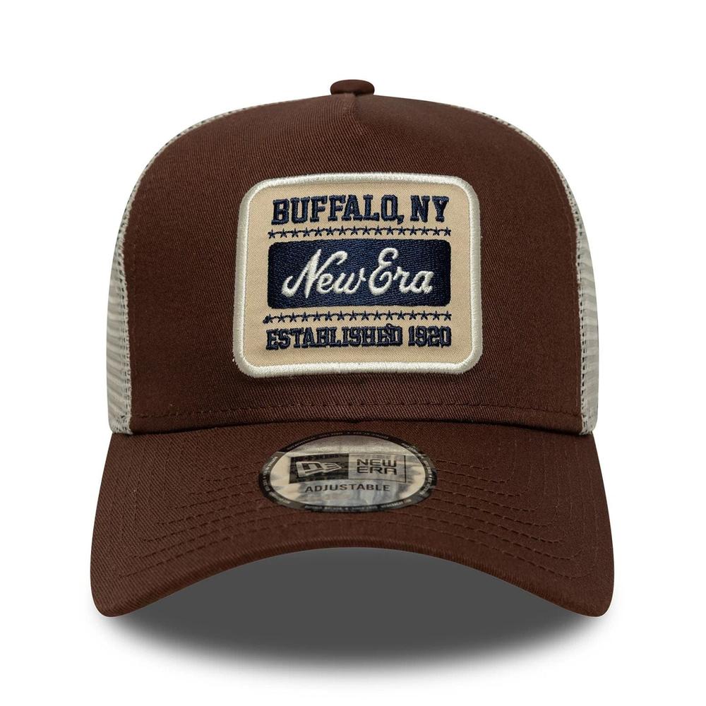 Čiapka pánske New Era Patch 9FORTY A-Frame Trucker 60771802 - hnedé