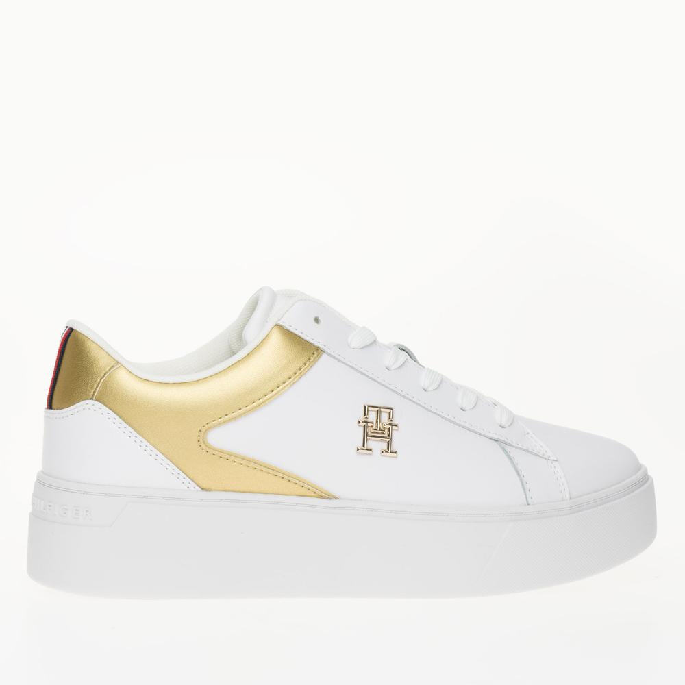 Topánky Tommy Hilfiger Platform Court FW0FW08073-0K6 - biele