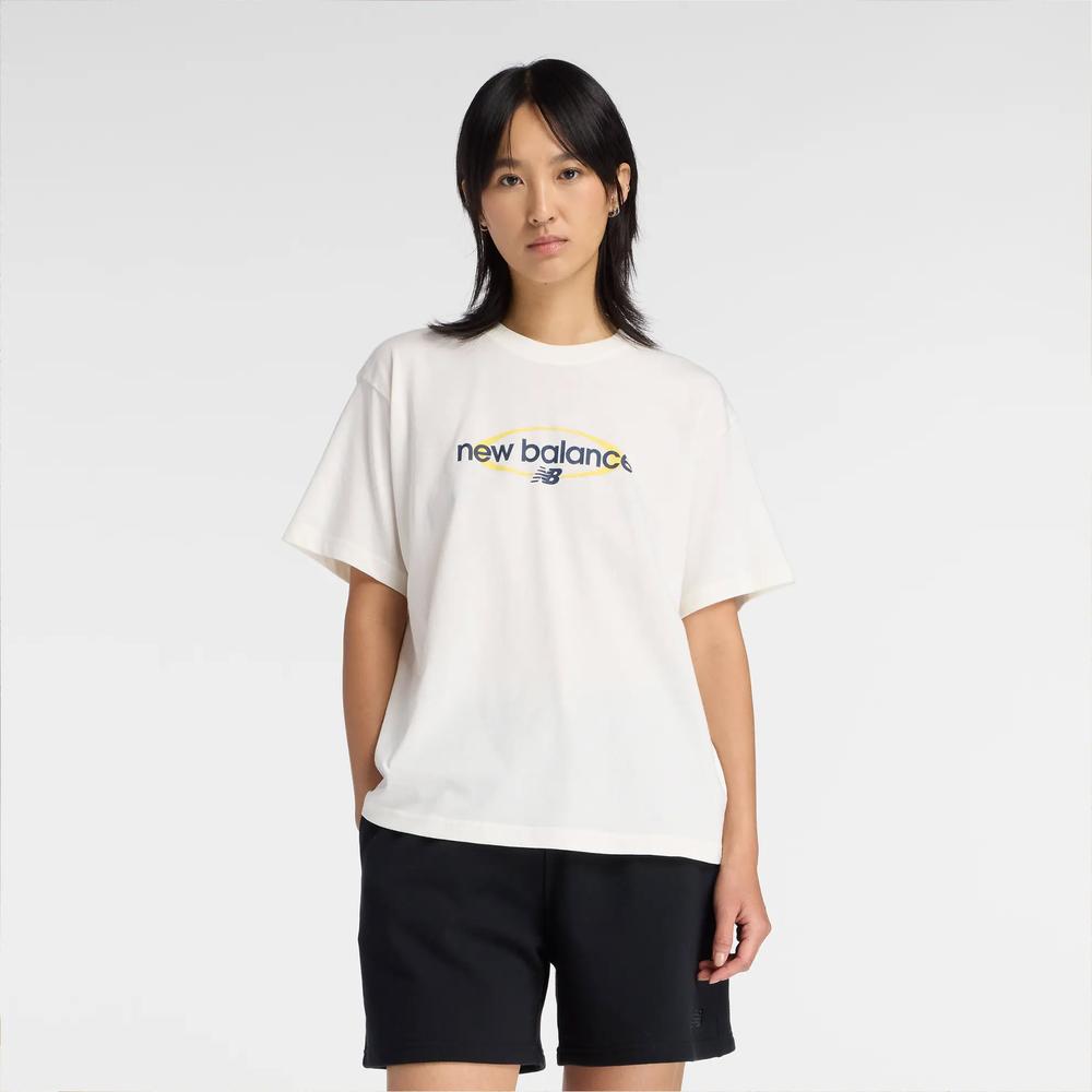 Dámske tričko New Balance WT61Z7OQSST - béžové