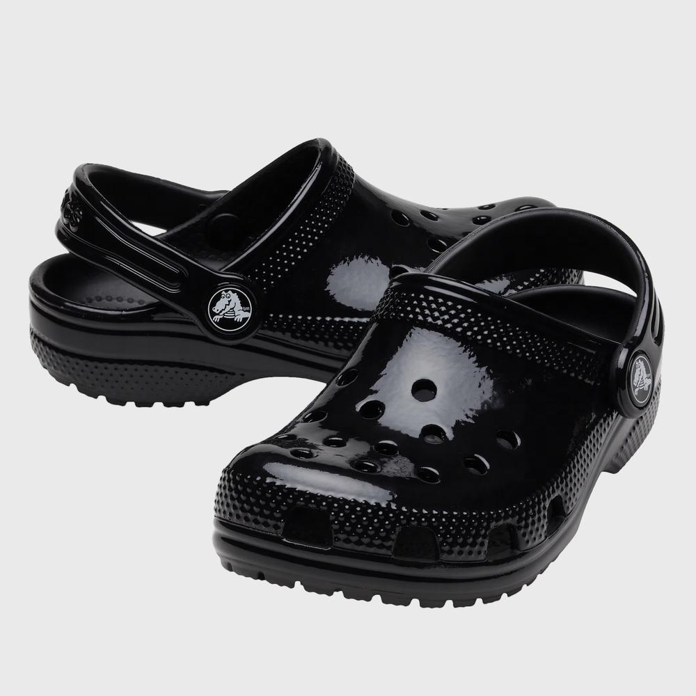 Klapky Crocs Classic High Shine Clog 209834-001 - čierne