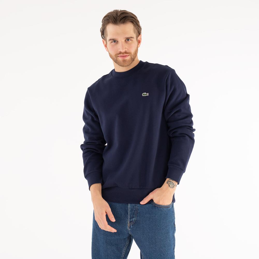 Blúza Lacoste Organic Brushed Cotton Sweatshirt SH9608-166 - tmavomodré