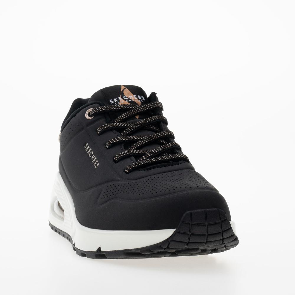 Topánky dámske Skechers Uno Shimmer Away 155196BLK - čierne