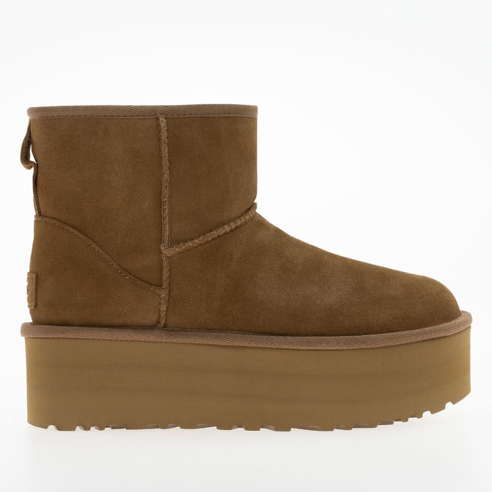 Topánky dámske UGG Classic Mini Platform 1134991-CHE - hnedé