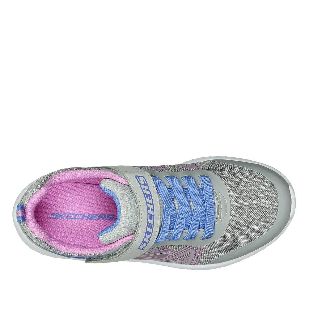 Detské topánky Skechers Microspec Plus Swirl Sweet 303535LGYMT - šedý