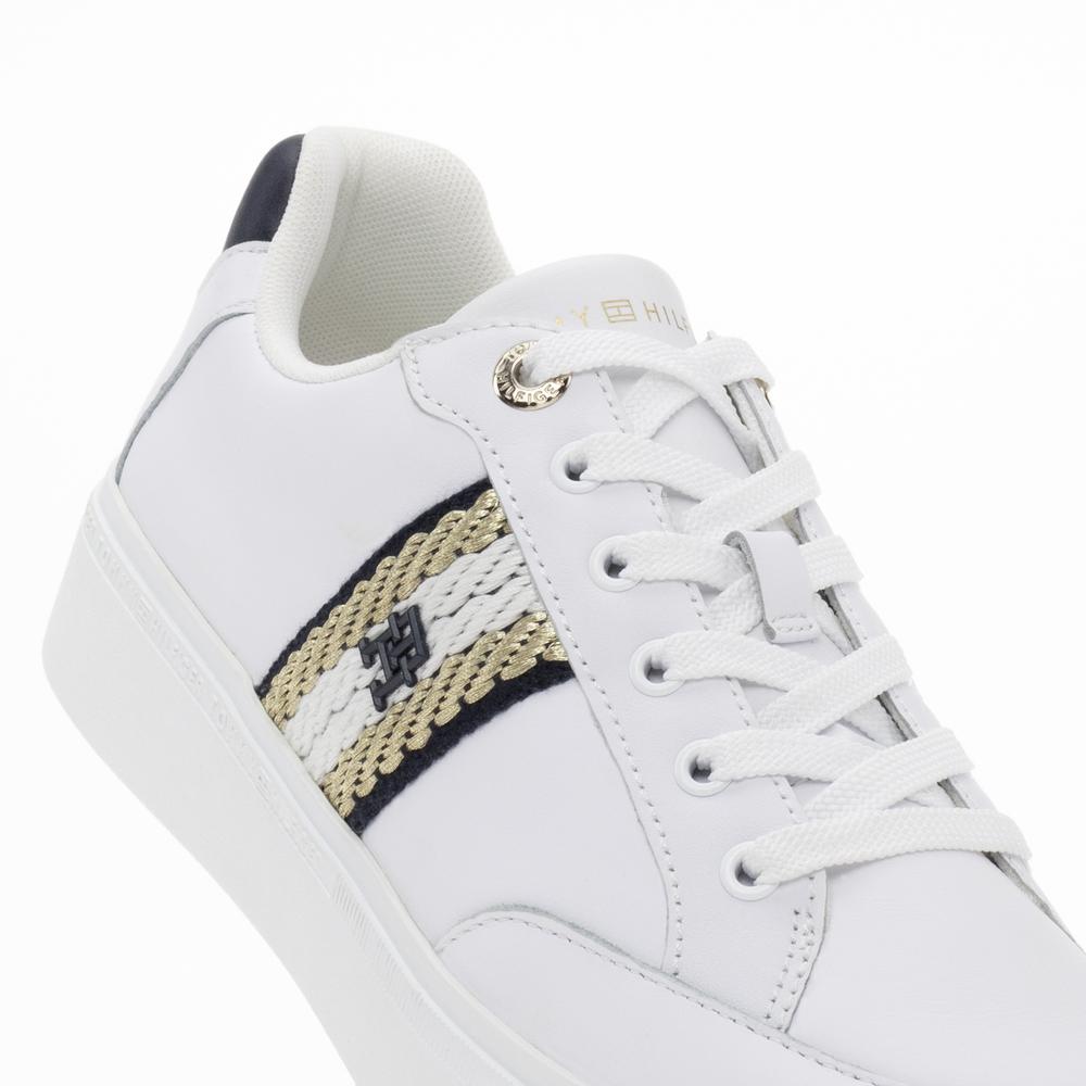 Topánky Tommy Hilfiger Court Sneaker With Webbing FW0FW07106-YBS - biele
