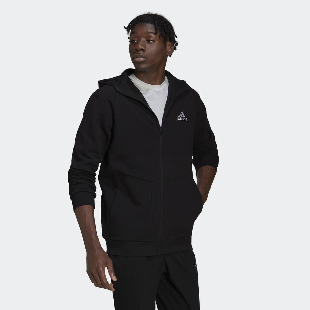 Blúza adidas Essentials 4 Gameday Full-Zip Hoodie HE1811 - čierne