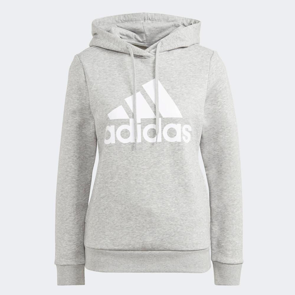Blúza adidas Loungewear Essentials Logo Fleece Hoodie GL0719 - šedý