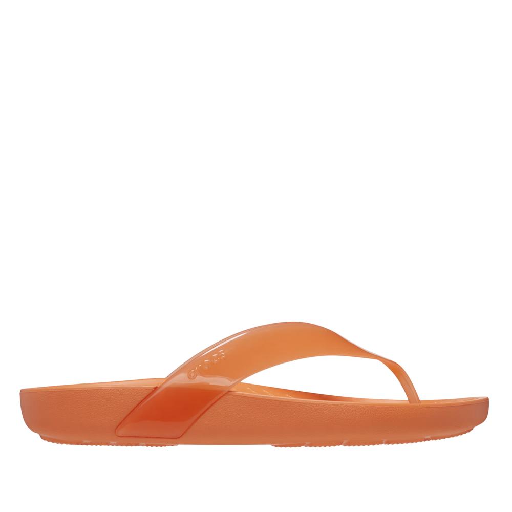 Klapky Crocs Splash Glossy Flip 208534-83I - pomarančové