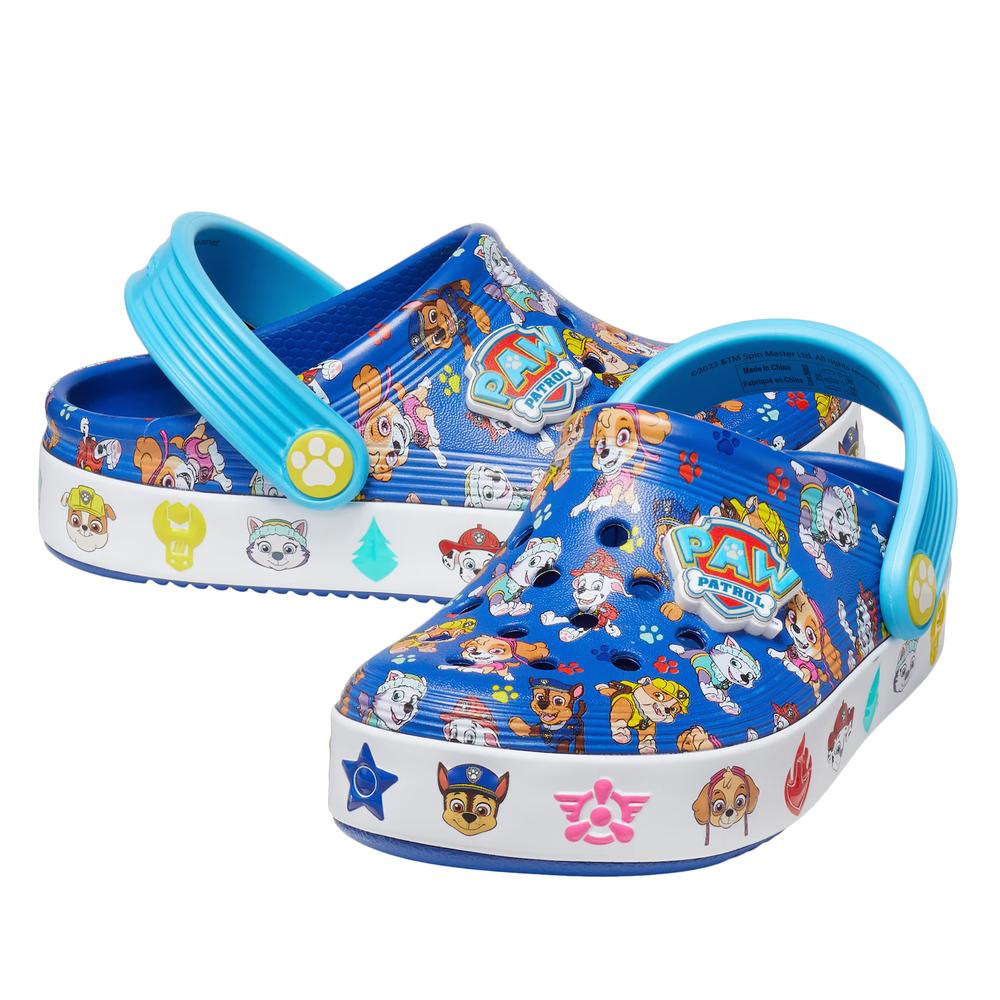 Detské klapky Crocs Toddler PawPatrol Off Court Clog 208853-425 - modré