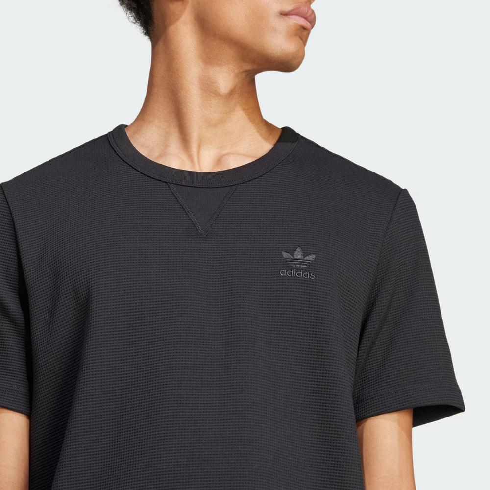 Tričko adidas Originals Trefoil Essentials Waffle IW5804 - čierne