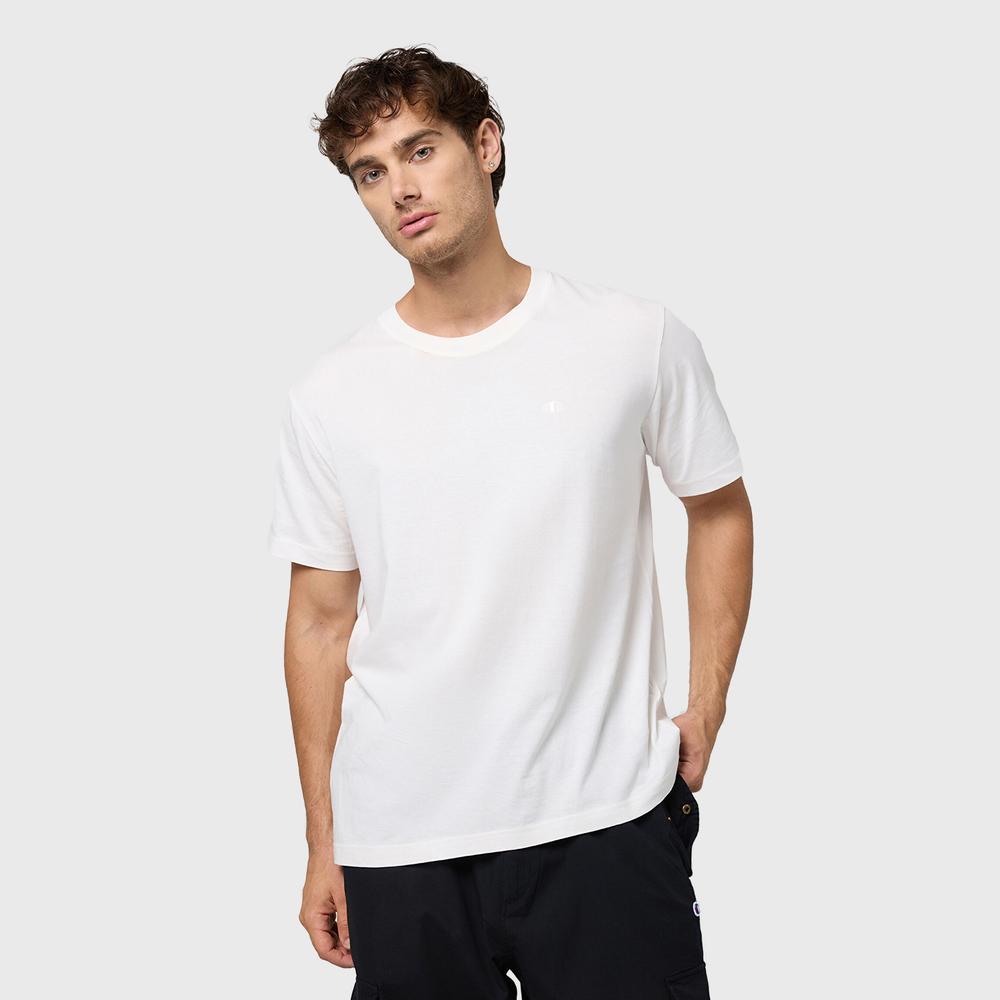 Tričko Champion Tonal Logo Crewneck 220278-WW036 - biele