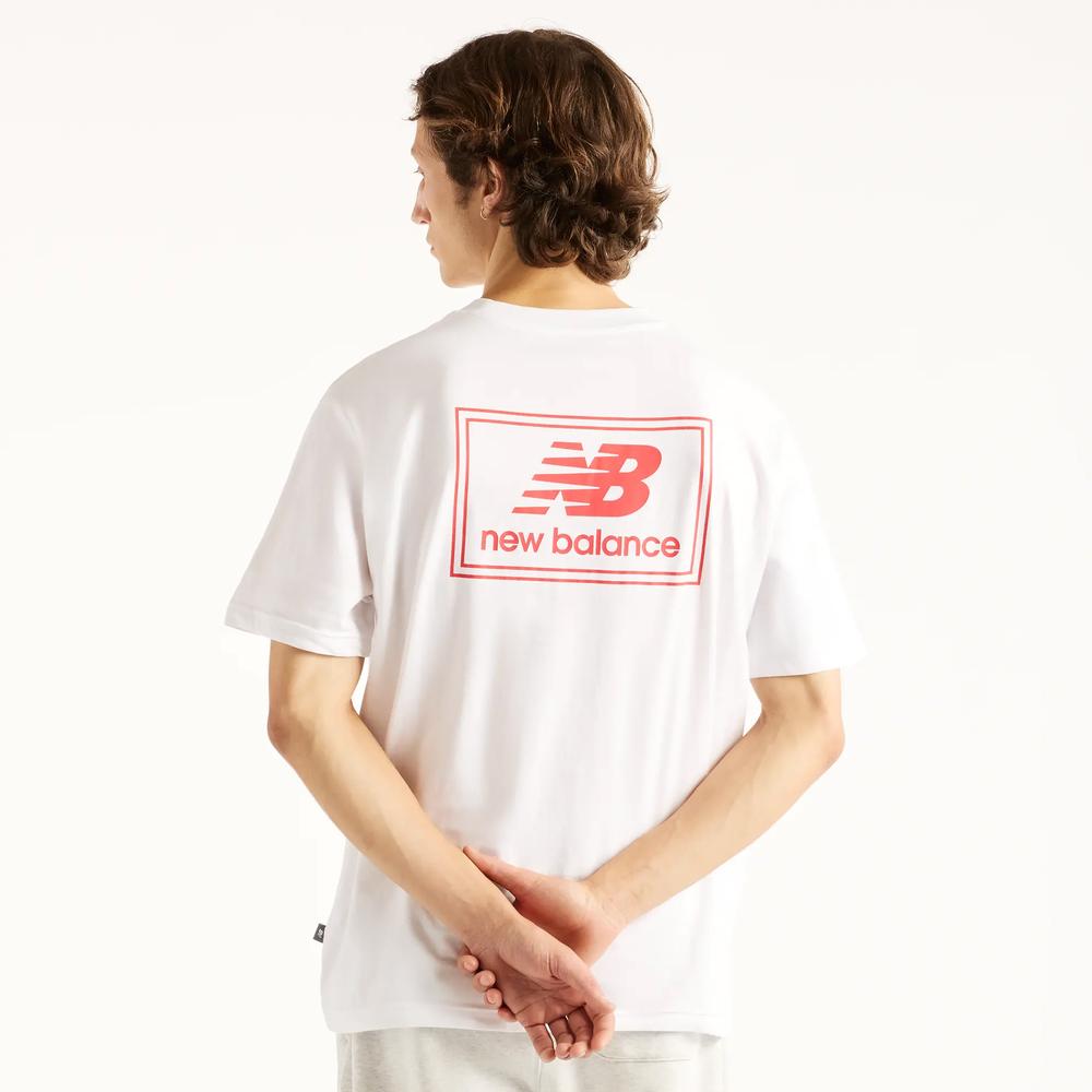Pánske tričko New Balance Woven Label MT53928WT - biele