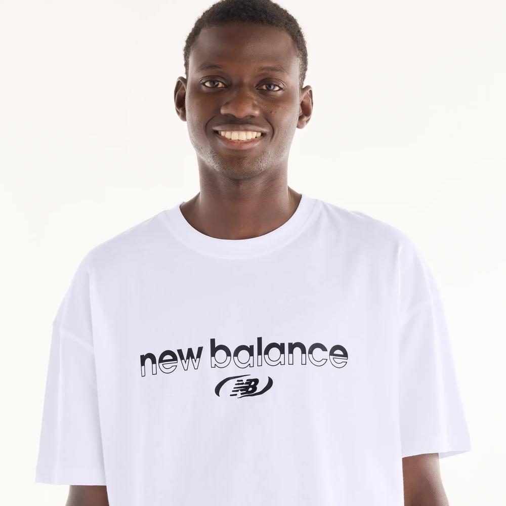 Pánske tričko New Balance Trackside MT6279IZWT - biele
