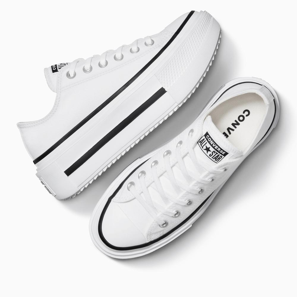 Dámske topánky Converse Chuck Taylor All Star Lift Platform Leather A15491C - biele