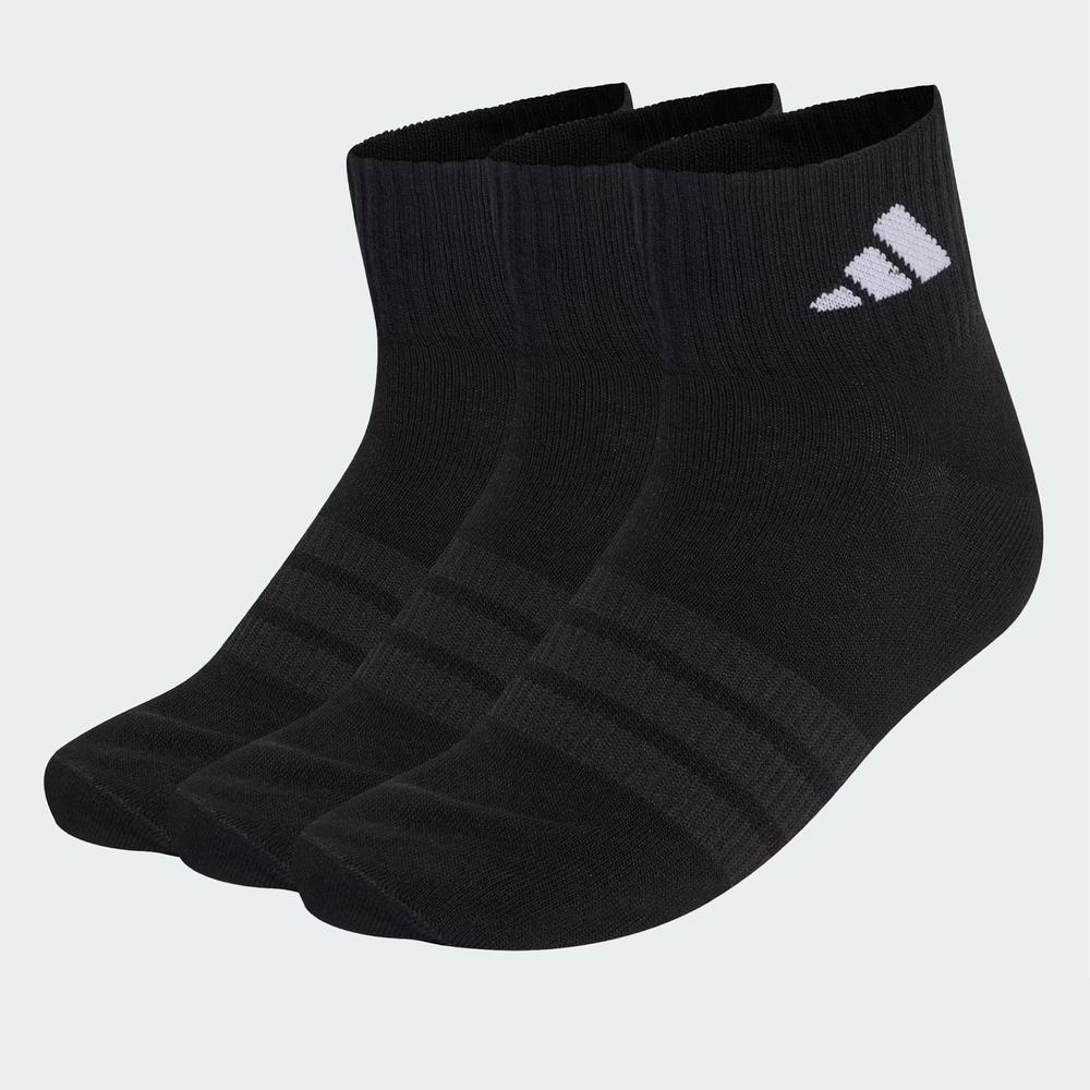 Ponožky unisex adidas Sportswear Thin Light Ankle 3 Pairs KC9613 - čierne