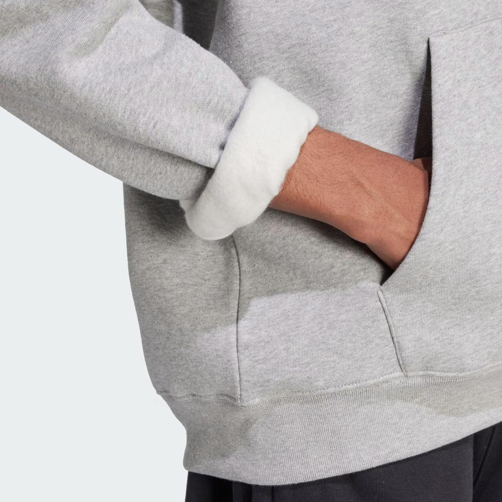 Blúza pánske adidas Originals Trefoil Essentials Loose Hoodie JV6057 - šedý