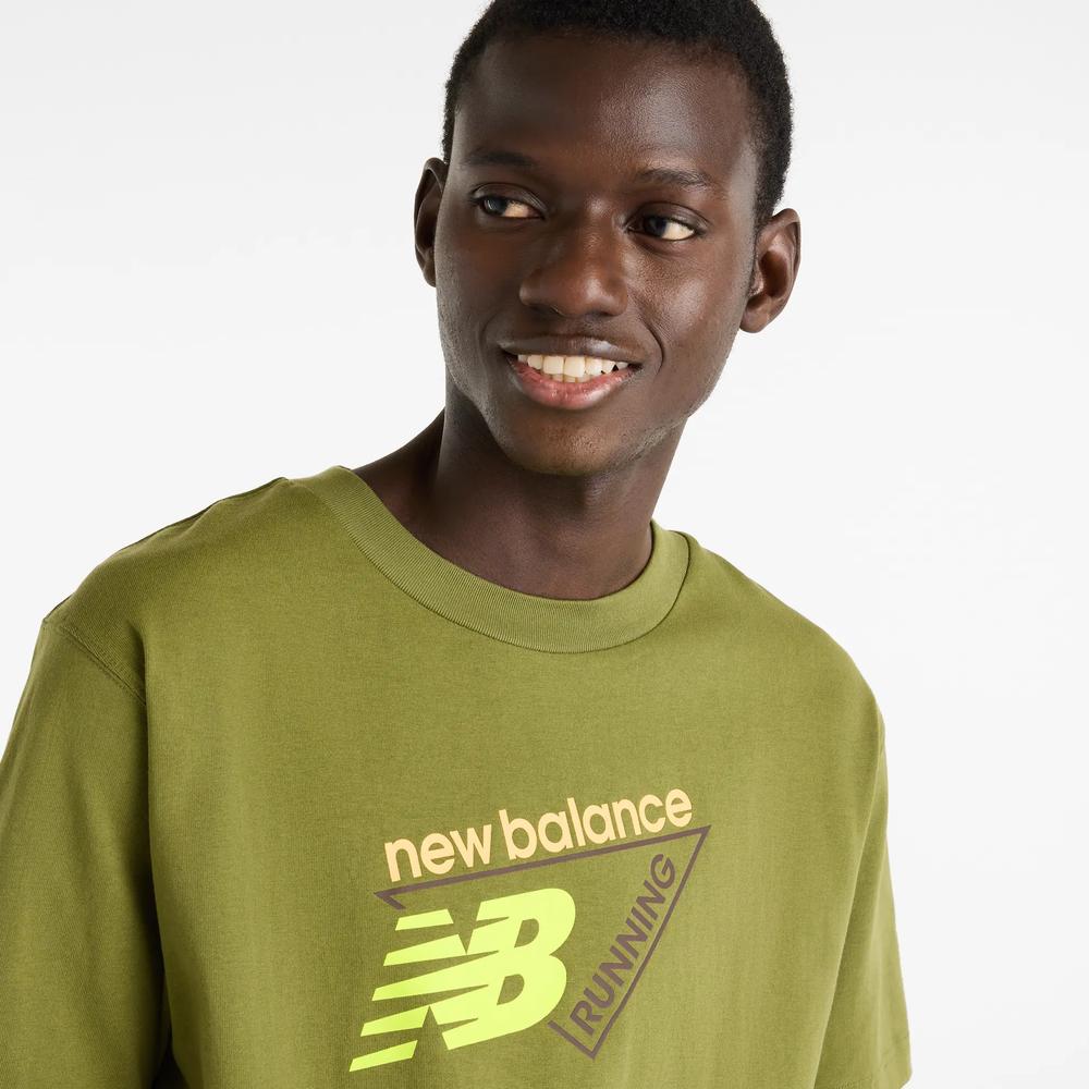 Pánske tričko New Balance Classic Tri-Logo MT61N1YVGEE - zelené
