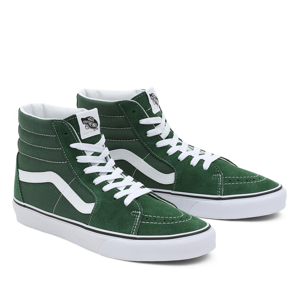 Topánky Vans Color Theory Classics Sk8-Hi VN0005U96QU1 - zelené