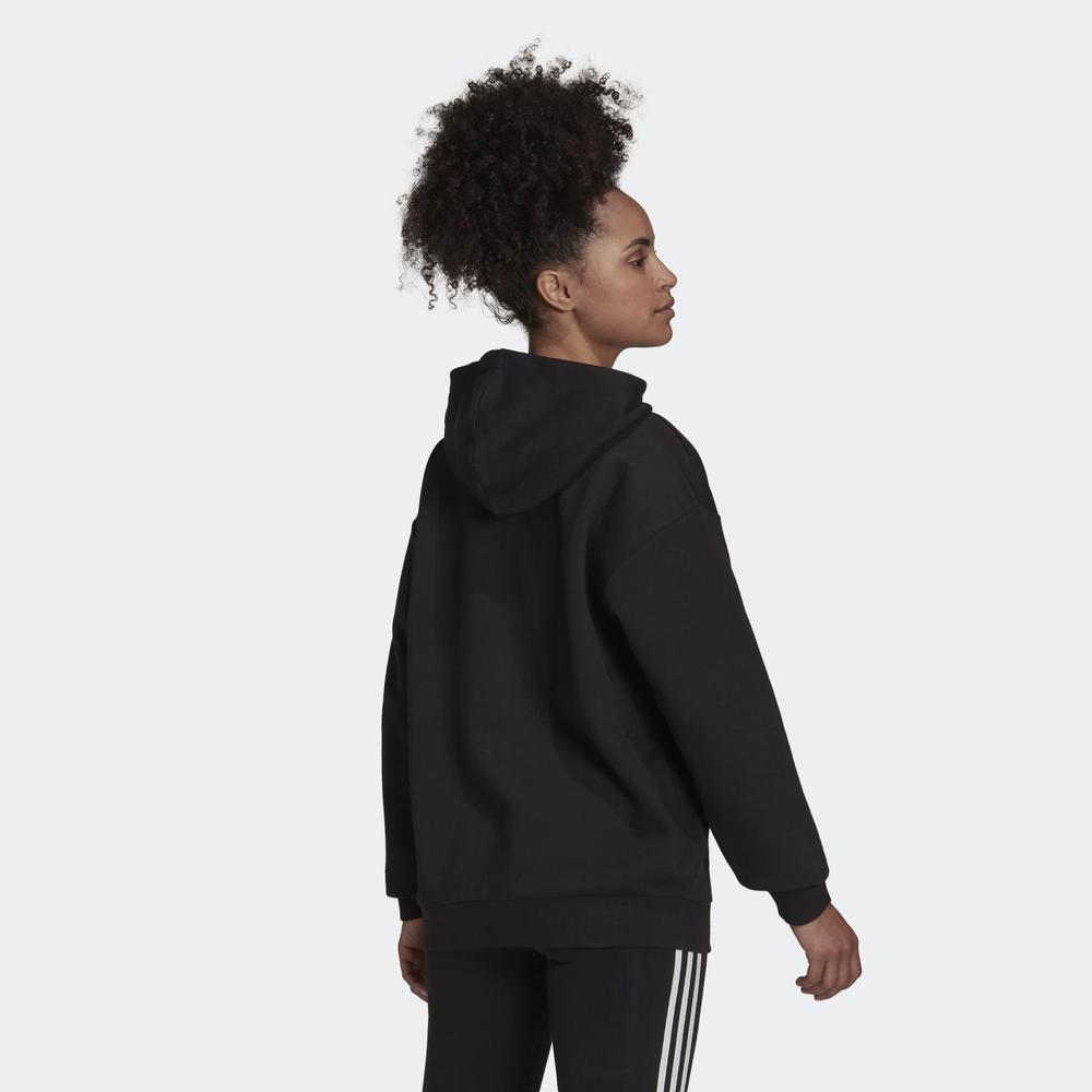 Blúza adidas Essentials Logo Boyfriend Fleece Hoodie HD1756 - čierne