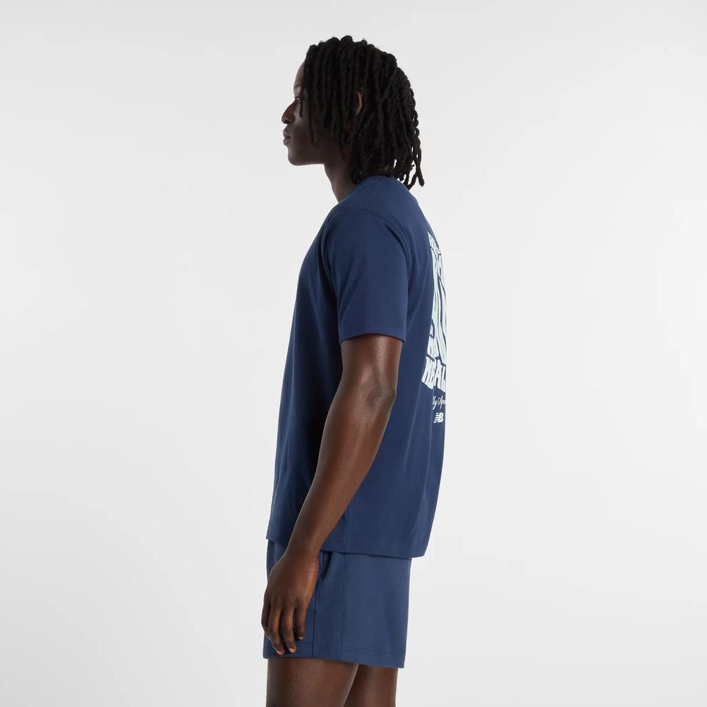 Pánske tričko New Balance MT61B2STNNY - tmavomodré