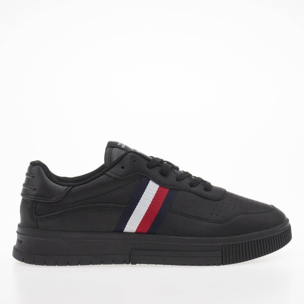Topánky Tommy Hilfiger Supercup Stripes Leather FM0FM04824-0GQ - čierne