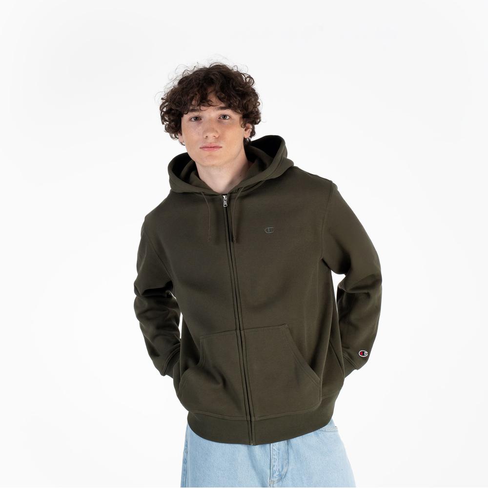 Blúza Champion Full Zip Hoodie 220276-GS508 - zelené