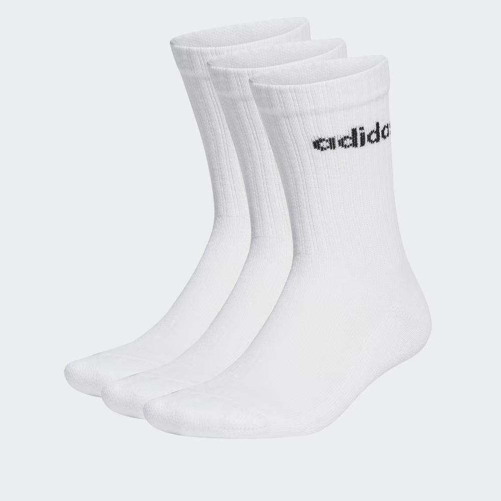 Ponožky adidas Sportswear Linear Crew Cushioned Socks 3 Pairs HT3455 - biele