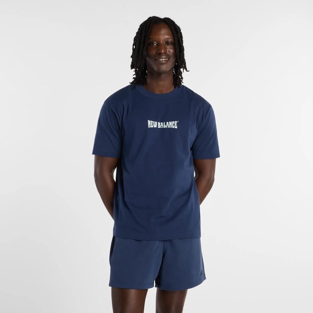 Pánske tričko New Balance MT61B2STNNY - tmavomodré